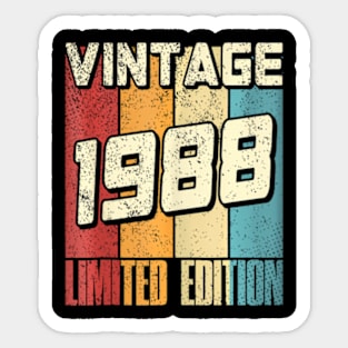 1988 Limited Edition Retro 36 Yo Men 36Th Birthday Sticker